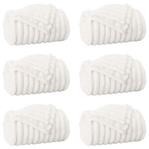 vidaXL Prikr&yacute;vky na hodenie 6 ks Biela 240 x 220 cm 8.76 kg Fl&iacute;s