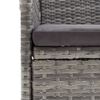 vidaXL 5-dielna záhradná jedálenská súprava s poduškami sivá a čierna