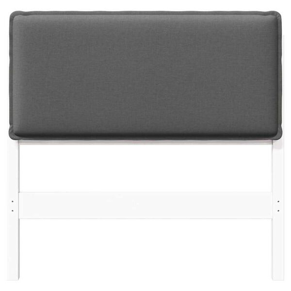 vidaXL Čal&uacute;nen&eacute; čelo postele Biela a svetlo &scaron;ed&aacute; 100 cm