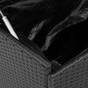 vidaXL Záhradný úložný box s kolieskami čierny 160x55x75 cm polyratan
