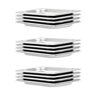 vidaXL Gastron&aacute;doby 12 ks, GN 1/4, 20 mm, nehrdzavej&uacute;ca oceľ