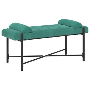vidaXL Lavica s gomb&iacute;kmi a vank&uacute;&scaron;mi Tyrkysov&aacute; 110 x 40 x 46 cm Zamat