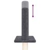vidaXL Strom pre mačky od podlahy po strop tmavosiv&yacute; 250,5-276,5 cm