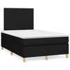 vidaXL Boxspring posteľ s matracom a LED, čierna 120x190 cm, l&aacute;tka