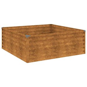 vidaXL Vyv&yacute;&scaron;en&yacute; z&aacute;hradn&yacute; z&aacute;hon 100x100x36 cm cortenov&aacute; oceľ