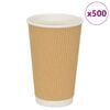 vidaXL Papierov&eacute; &scaron;&aacute;lky na k&aacute;vu 500 ks 16oz 400ml hned&aacute;