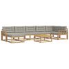 vidaXL Z&aacute;hradn&aacute; s&uacute;prava gaučov 8 ks Biela a svetlosiv&aacute;