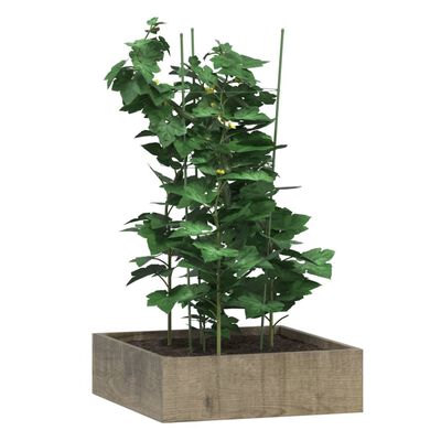 vidaXL Podpery pre záhradné rastliny s 3 krúžkami 5ks zelené 75cm oceľ