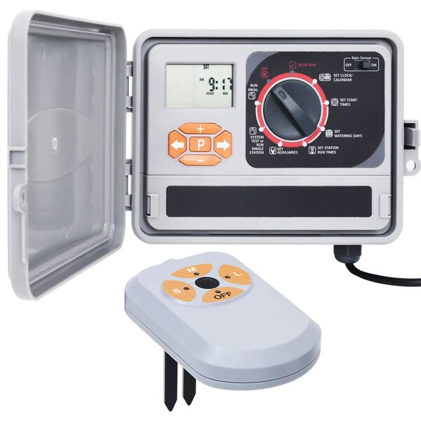 vidaXL Záhradný regulátor zavlažovania so senzorom vlhkosti