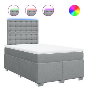 vidaXL Boxspring posteľ s matracom bledosiv&aacute; 120x190 cm l&aacute;tka