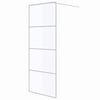 vidaXL Sprchov&aacute; z&aacute;stena biela 80x195 cm priehľadn&eacute; ESG sklo