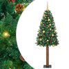 vidaXL &Uacute;zky vianočn&yacute; stromček s 300 LED-i so stojanom Zelen&aacute; 180 cm