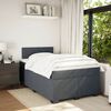 vidaXL Posteľn&yacute; r&aacute;m boxspring s matracom tmavosiv&yacute; 90x190 cm zamat