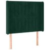 vidaXL Čelo postele so z&aacute;hybmi tmavosiv&eacute; 83x16x118/128 cm zamat