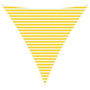 vidaXL Slnečn&aacute; plachta Žlt&aacute; a biela 4 x 4 x 4 m 100% polyester Oxford