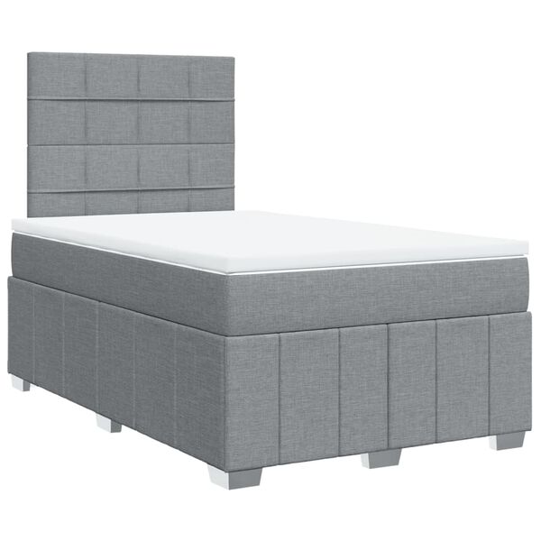 vidaXL Boxspring posteľ s matracom bledosiv&aacute; 120x190 cm l&aacute;tka