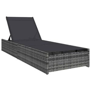 vidaXL Leh&aacute;tko Siv&aacute; 200.5 x 70 x 75 cm polyratan
