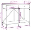 vidaXL Konzolov&yacute; stol&iacute;k dymov&yacute; dub 100x39x78,5 cm kompozitn&eacute; drevo