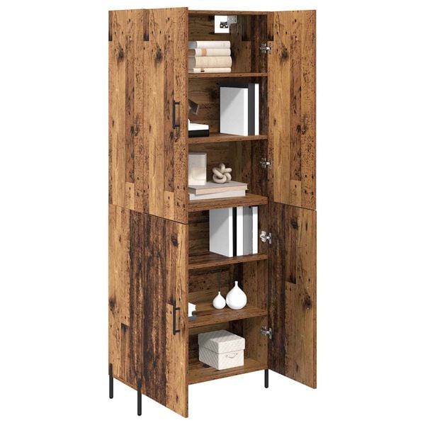 vidaXL Highboard Star&eacute; drevo 69,5 x 34 x 180 cm Kompozitn&eacute; drevo