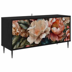 vidaXL TV skrinka BORNE 102 x 33 x 51 cm Čierny dub Kompozitn&eacute; drevo