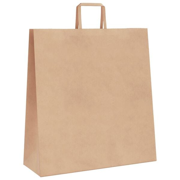 vidaXL Papierov&eacute; ta&scaron;ky 50 ks s r&uacute;čkami, hned&aacute;, 45x17x48 cm