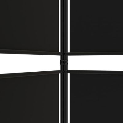 vidaXL 6-panelový paraván čierny 300x200 cm látkový