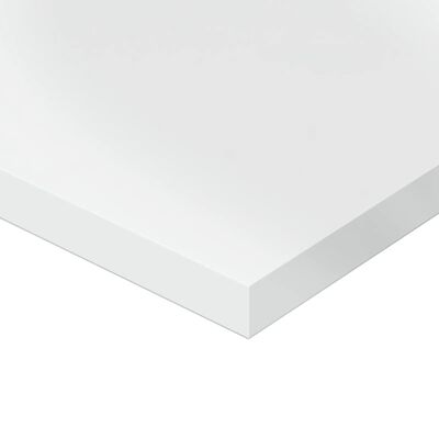 vidaXL Prídavné police 4 ks, lesklé biele 40x20x1,5 cm, drevotrieska