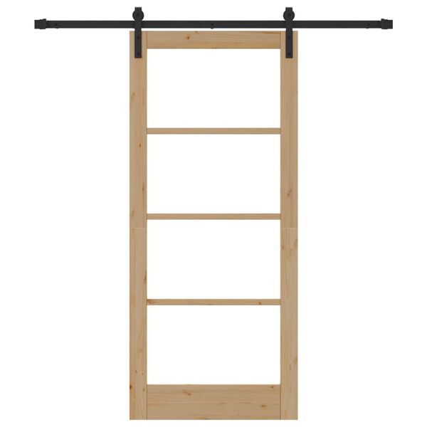 vidaXL Posuvn&eacute; dvere ORKDAL Pr&iacute;rodn&aacute; a čierna 86 x 198,5 cm