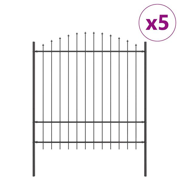 vidaXL Z&aacute;hradn&yacute; plot 5 pcs Siv&aacute; 170 x 215 cm