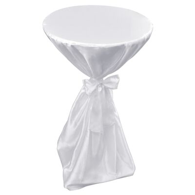 Biely návlek na stôl so stuhou, 80 cm, 2 ks