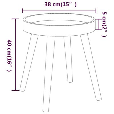 vidaXL Bočný stolík biely 38x38x40 cm spracované drevo a borovica