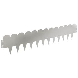 vidaXL Obrubn&iacute;k tr&aacute;vnika 20 ks 103 x 20 cm Oceľ Strieborn&aacute;