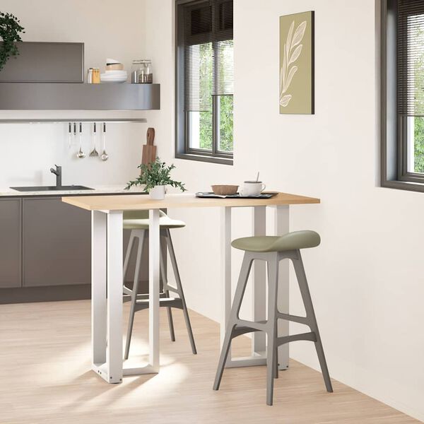 vidaXL Nohy barov&eacute;ho stola v tvare T, 2 ks, biele, 50x35x(100-101) cm, oceľov&eacute;