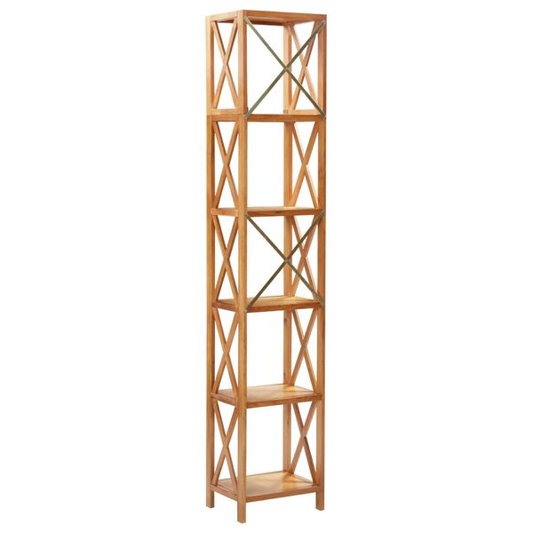 vidaXL Regál so 6 policami 40x30x205 cm dubový masív