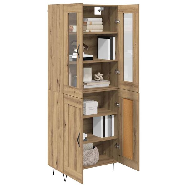 vidaXL Highboard Remeseln&yacute; dub 69,5 x 34 x 90 cm Kompozitn&eacute; drevo
