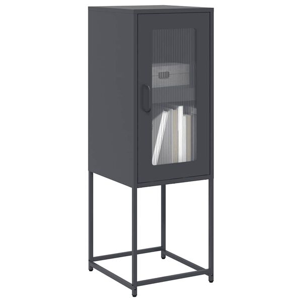 VidaXL Príborník Antracit 36x39x107 cm Oceľ valcovaná za studena