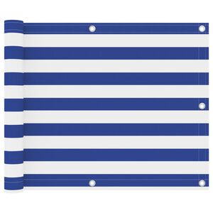 vidaXL Balk&oacute;nov&aacute; mark&iacute;za, biela a modr&aacute; 75x300 cm, oxfordsk&aacute; l&aacute;tka