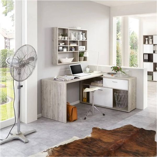 FMD N&aacute;stenn&aacute; polica s 9 priehradkami pieskovo-dubov&aacute; farba