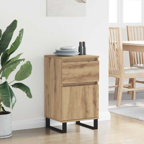 vidaXL Serv&iacute;rovacia skriňa so z&aacute;suvkou dub artisan 35 x 40 x 70 cm