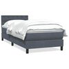 vidaXL Posteľn&yacute; r&aacute;m boxspring s matracom tmavosiv&yacute; 100x210 cm zamat
