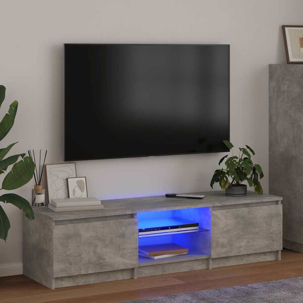 vidaXL TV skrinka s LED svetlami bet&oacute;novo-siv&aacute; 140x40x36 cm