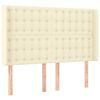 vidaXL Čelo postele so z&aacute;hybmi kr&eacute;mov&yacute; 147x16x118/128 cm umel&aacute; koža