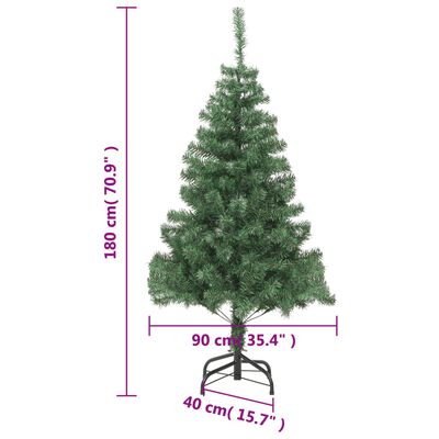 vidaXL Umelý vianočný stromček so stojanom 180 cm, 564 vetvičiek