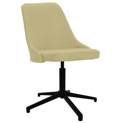 vidaXL Otočná jedálenská stolička zelená látková