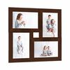 vidaXL Kol&aacute;žov&yacute; fotor&aacute;mik na 4 fotky (13x18 cm) tmavohned&yacute; MDF