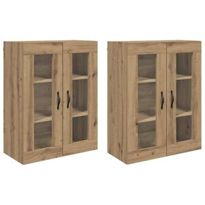 vidaXL N&aacute;stenn&eacute; skrinky 2 pcs Remeseln&yacute; dub 69,5 x 34 x 90 cm
