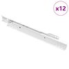 vidaXL Posuv z&aacute;suvky 12 ks Biela 250 mm Oceľ