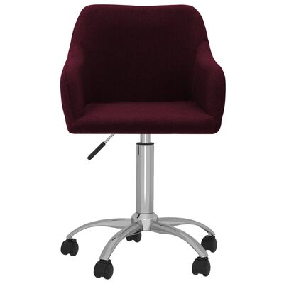vidaXL Otočná jedálenská stolička fialová látková