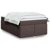 vidaXL Boxspring posteľ s matracom tmavohned&aacute; 120x200 cm l&aacute;tka