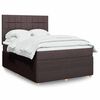 vidaXL Boxspring posteľ s matracom tmavohned&aacute; 140x190 cm l&aacute;tka